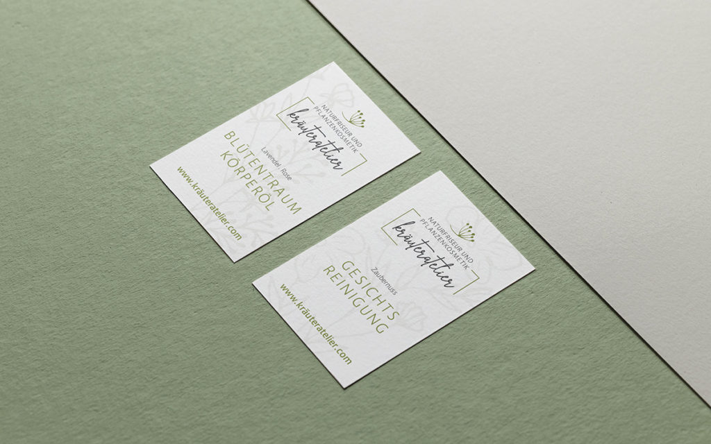 Referenzprojekt des Grafikatelier Montafon als Mockup Etiketten für Kräuteratelier und Naturfriseur Nicole Beutel